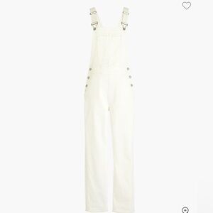Women's JCrew White Denim Overalls